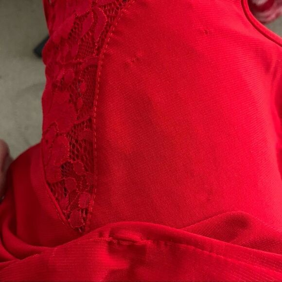 Red Lace Heart Formal Dress - Picture 6 of 6